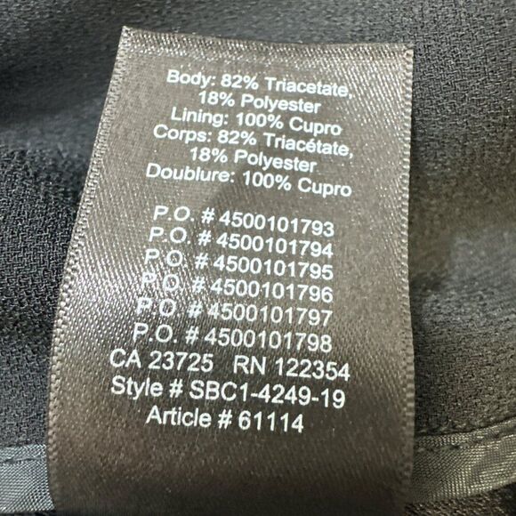 Aritiza Babaton Power Blazer Sz 4 Black Open Front Minimalist Career Chic - Picture 13 of 15